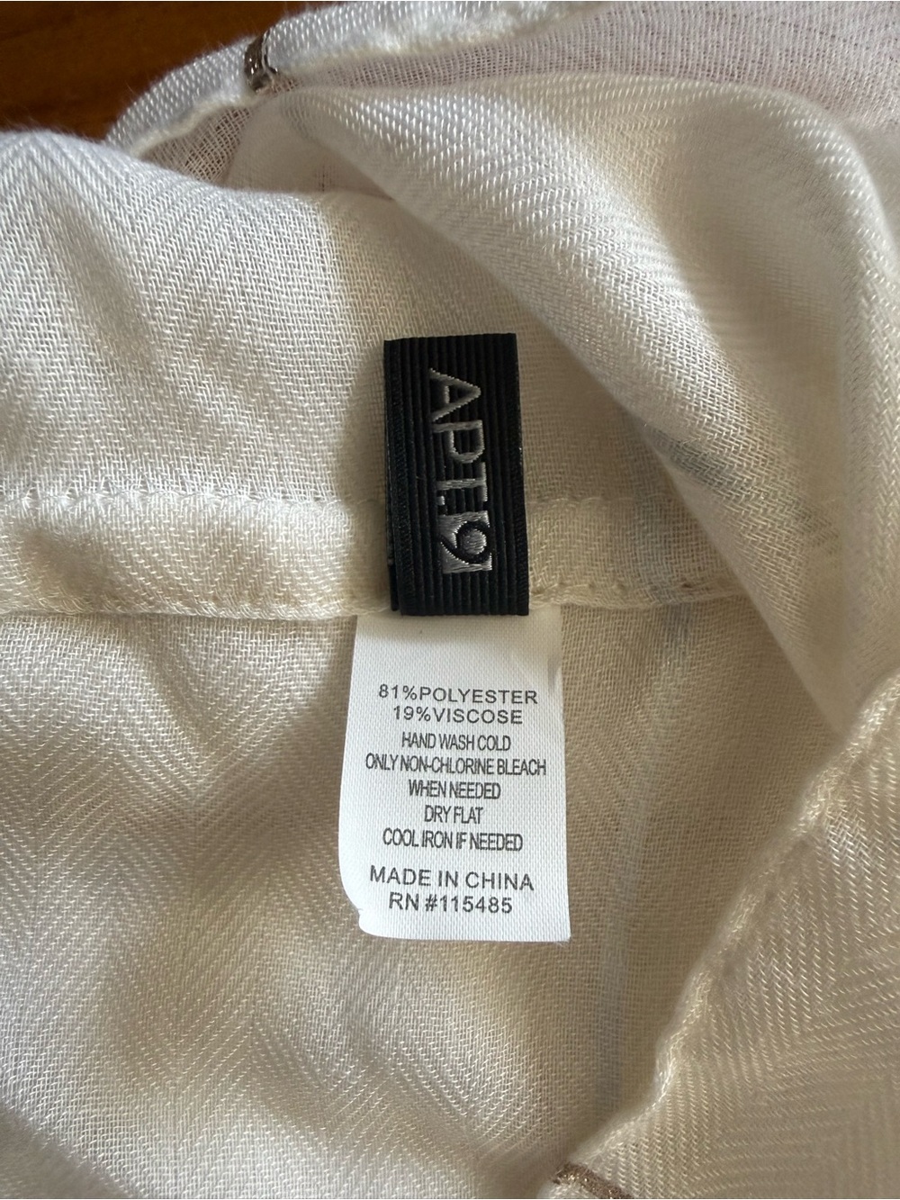 Apt. 9 Cream Infinity Scarf with Gold Detail - Picture 4 of 4
